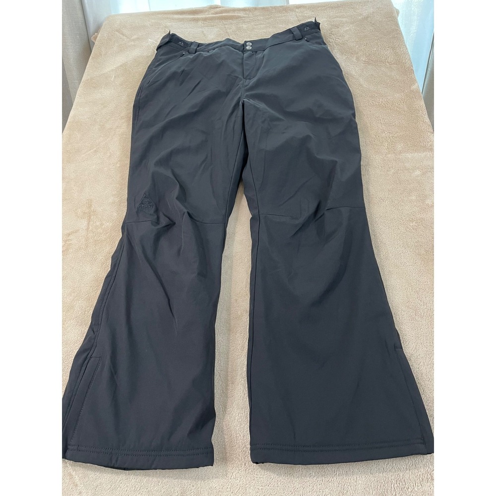 Gerry Stretch Fleece Lined Snow Pants Women's XL Black Polyester NEW